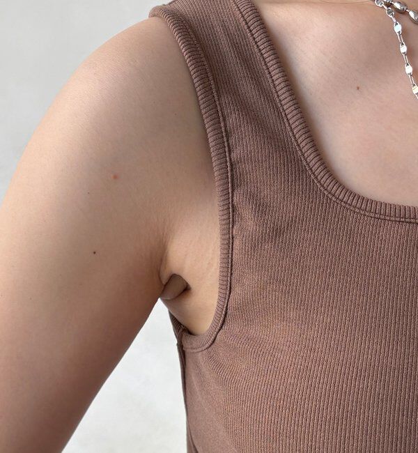  「【WEB限定】テレコカップ付スクエアタンク」|Tシャツ・カットソー|