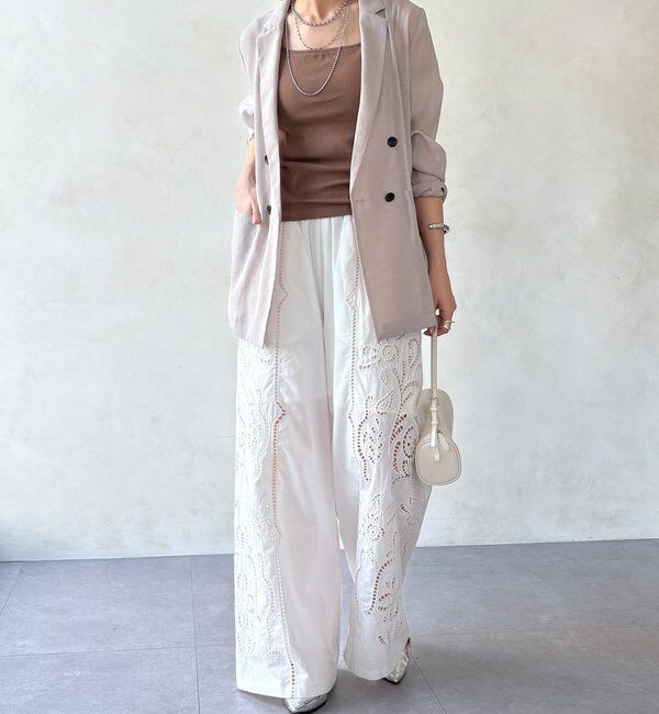  「【WEB限定】テレコカップ付スクエアタンク」|Tシャツ・カットソー|