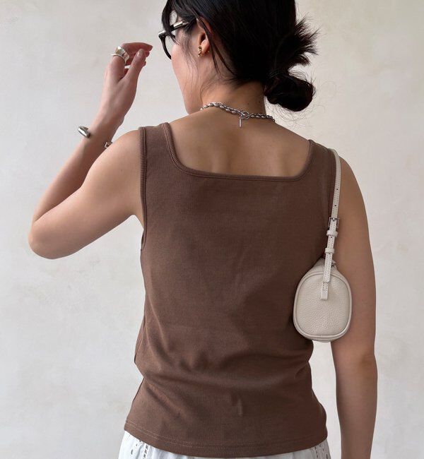  「【WEB限定】テレコカップ付スクエアタンク」|Tシャツ・カットソー|