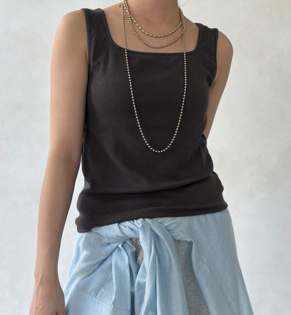  「【WEB限定】テレコカップ付スクエアタンク」|Tシャツ・カットソー|