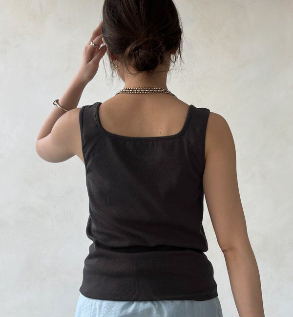  「【WEB限定】テレコカップ付スクエアタンク」|Tシャツ・カットソー|