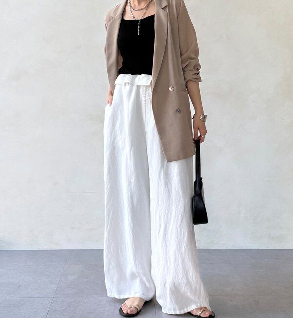  「【WEB限定】テレコカップ付スクエアタンク」|Tシャツ・カットソー|