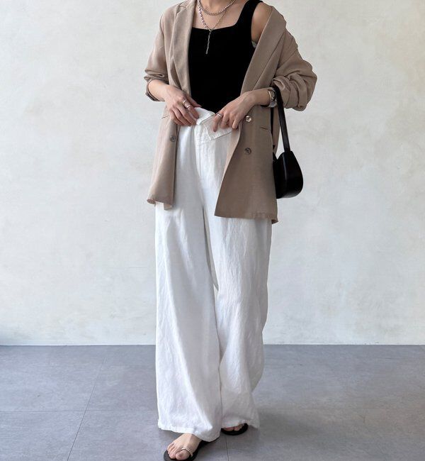  「【WEB限定】テレコカップ付スクエアタンク」|Tシャツ・カットソー|