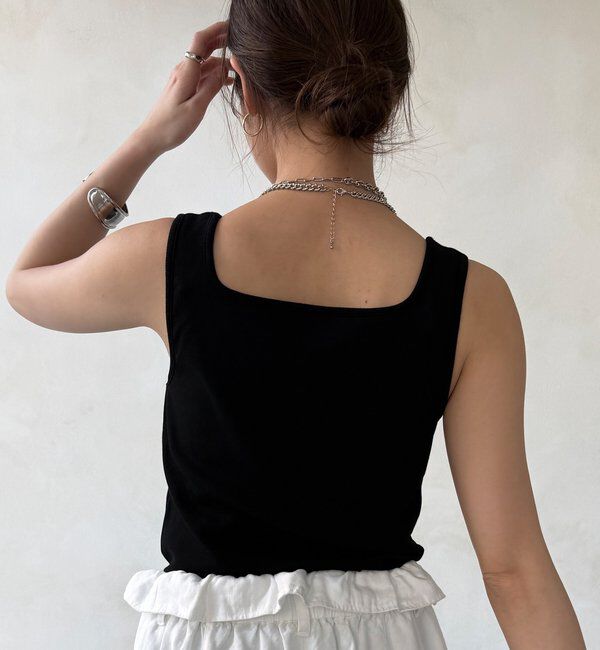  「【WEB限定】テレコカップ付スクエアタンク」|Tシャツ・カットソー|