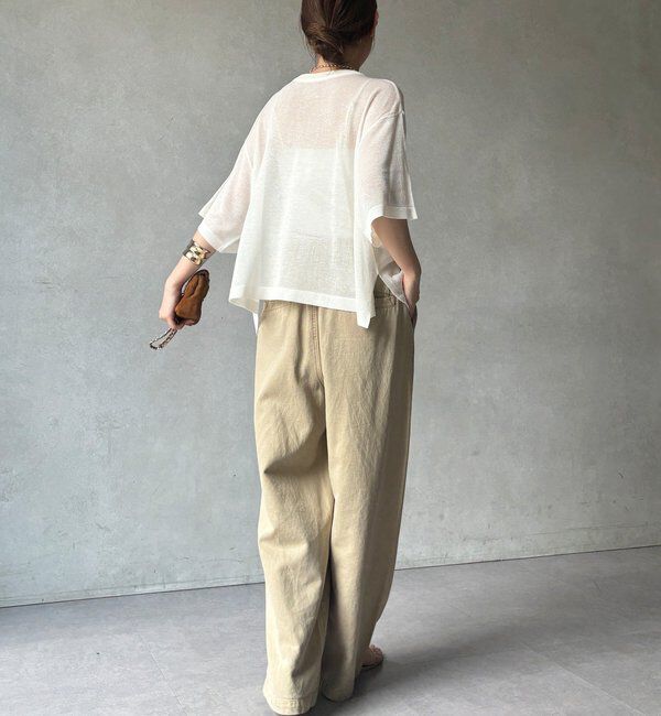  「【WEB限定】プリントシアーニットプルオーバー」|Tシャツ・カットソー|