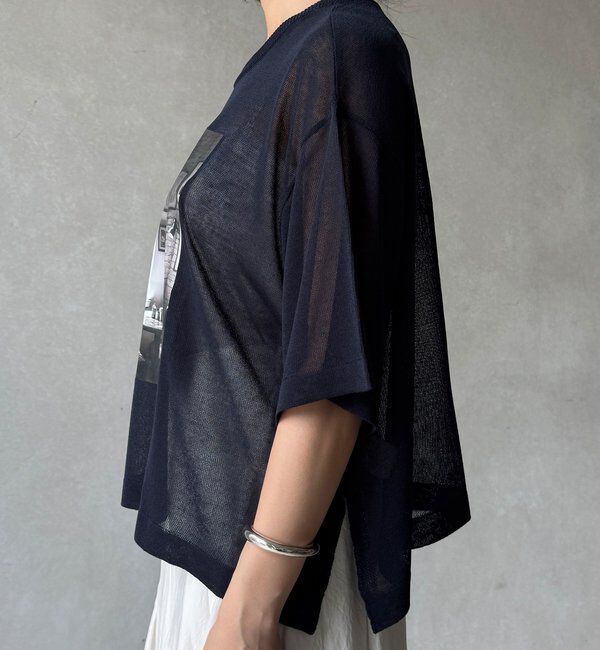  「【WEB限定】プリントシアーニットプルオーバー」|Tシャツ・カットソー|