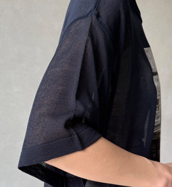  「【WEB限定】プリントシアーニットプルオーバー」|Tシャツ・カットソー|