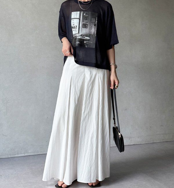  「【WEB限定】プリントシアーニットプルオーバー」|Tシャツ・カットソー|