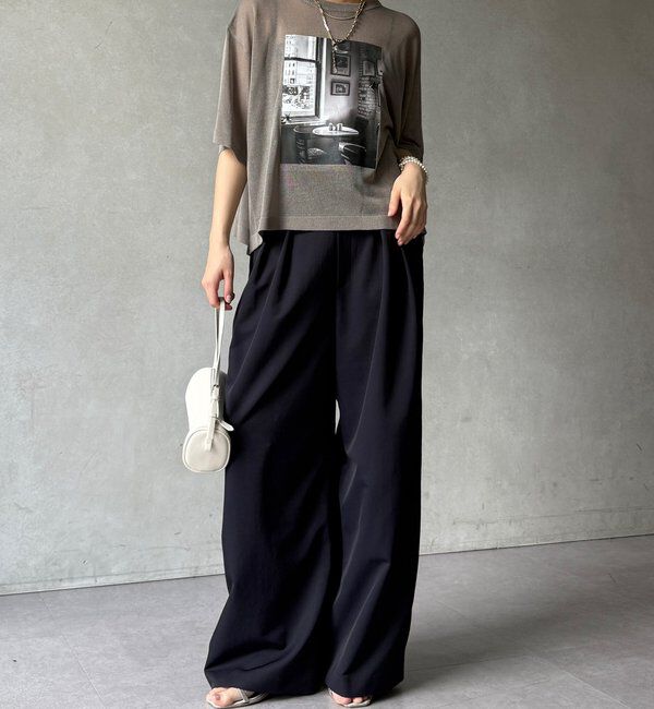  「【WEB限定】プリントシアーニットプルオーバー」|Tシャツ・カットソー|