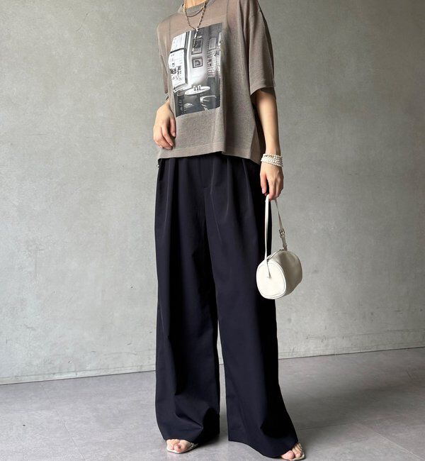  「【WEB限定】プリントシアーニットプルオーバー」|Tシャツ・カットソー|