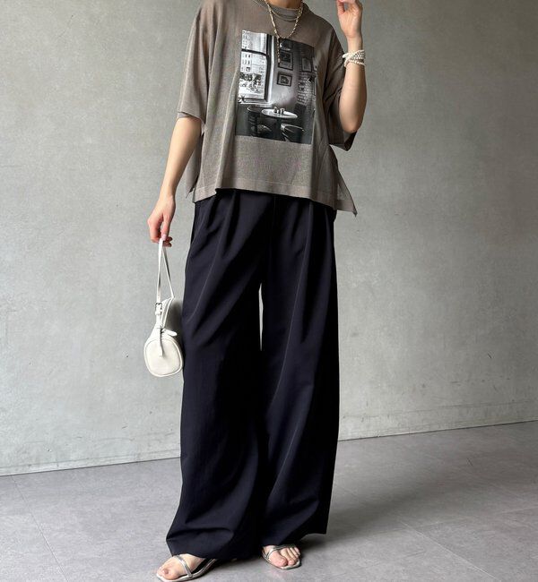  「【WEB限定】プリントシアーニットプルオーバー」|Tシャツ・カットソー|