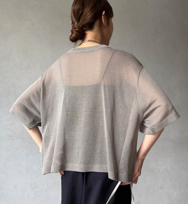  「【WEB限定】プリントシアーニットプルオーバー」|Tシャツ・カットソー|