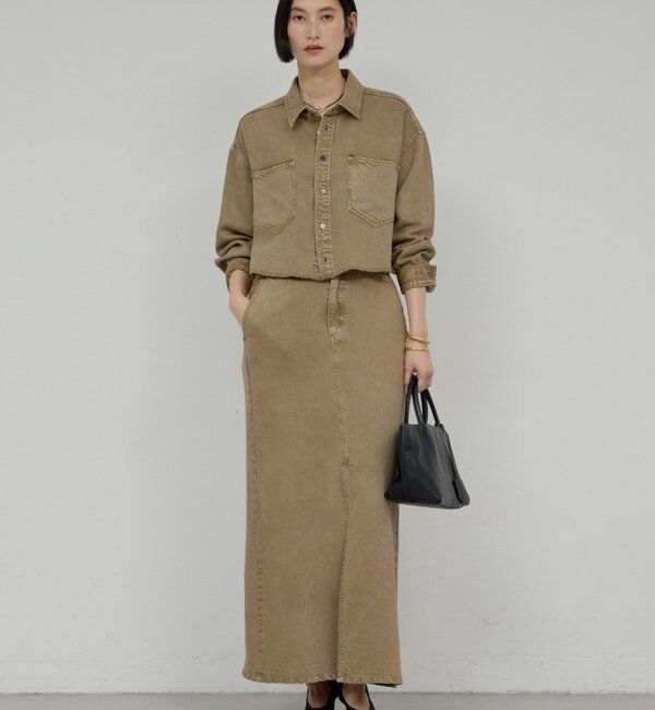  「【セットアップ対応】リヨセルスリットスカート」|スカート|