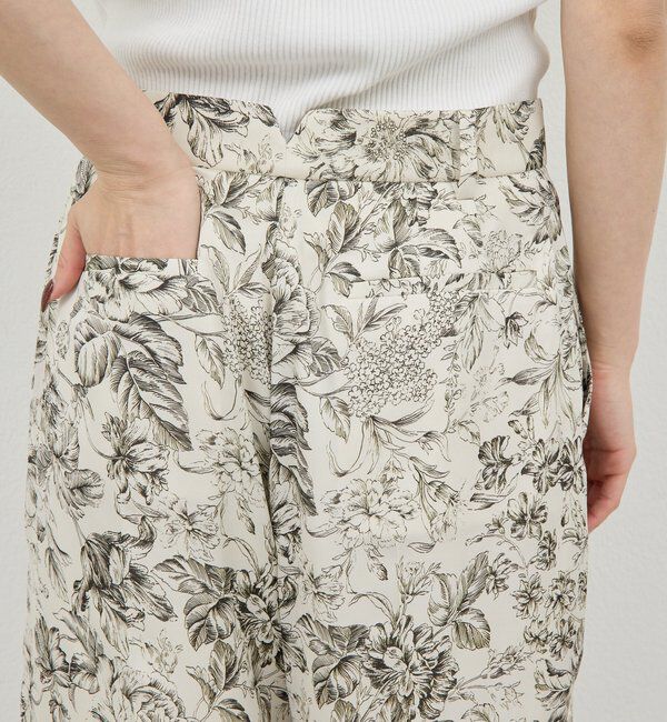  「【セットアップ対応】ボタニカルサテンスラックス」|チノ|