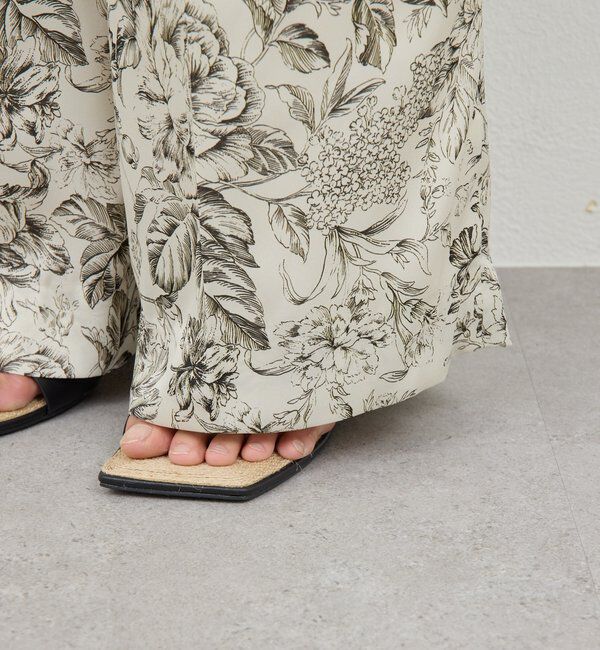  「【セットアップ対応】ボタニカルサテンスラックス」|チノ|