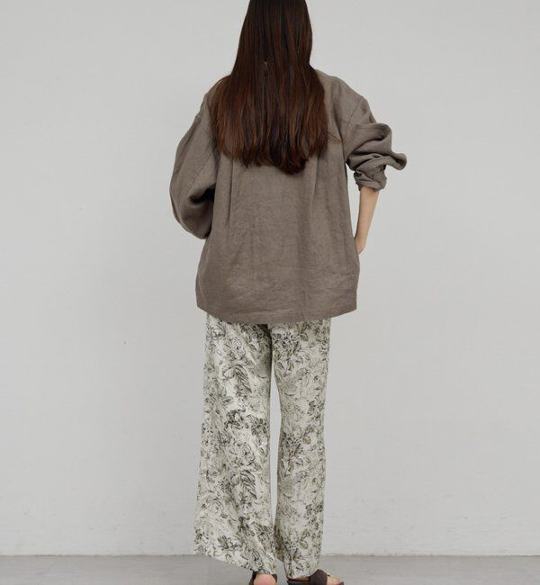  「【セットアップ対応】ボタニカルサテンスラックス」|チノ|