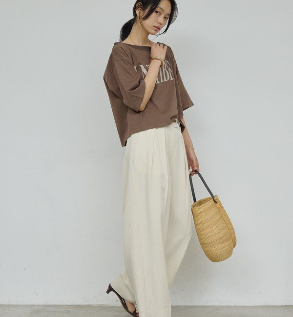  「リネンダブルタックパンツ」|チノ|