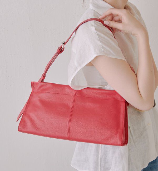  「レザーショルダーバッグ」|ショルダー・メッセンジャー|レッド