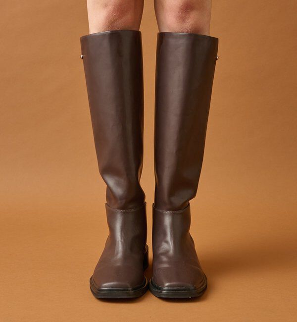  「スクエアトゥロングブーツ」|ロングブーツ|