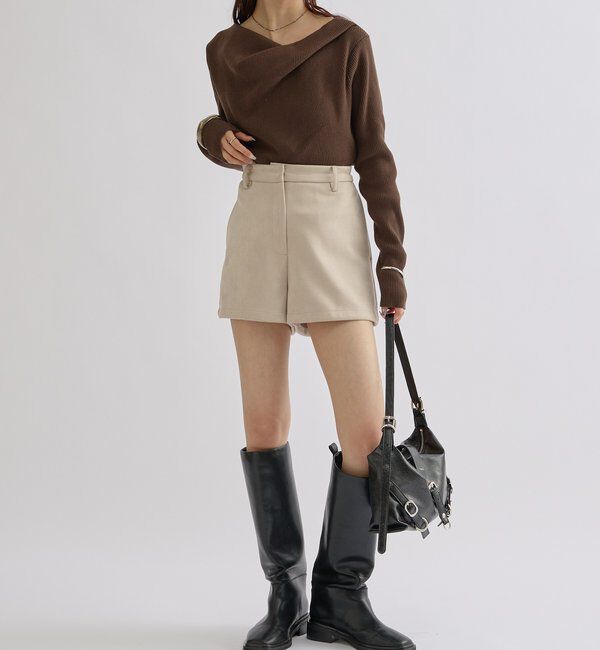  「オフショルリブニット」|ニット・セーター|