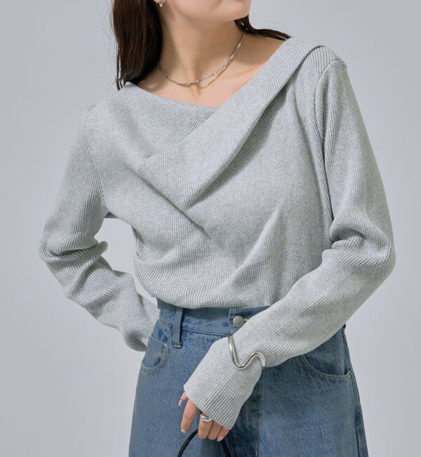  「オフショルリブニット」|ニット・セーター|