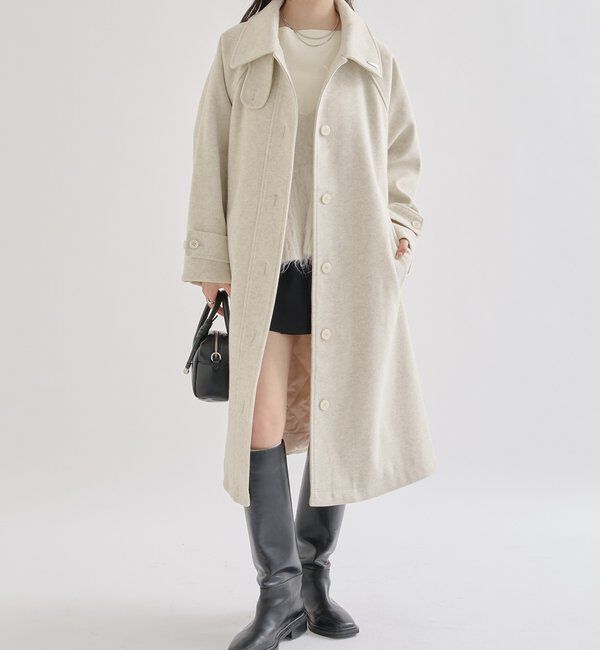 「テントラインロングコート」|その他|アイボリー