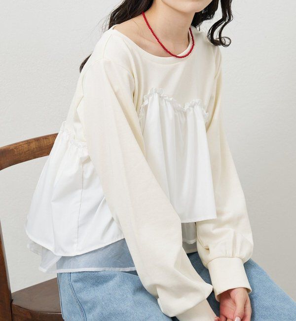  「ビスチェドッキングスウェット」|パーカー|アイボリー