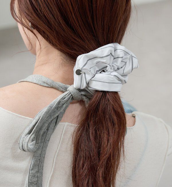  「チャーム付きストライプシュシュ」|その他|