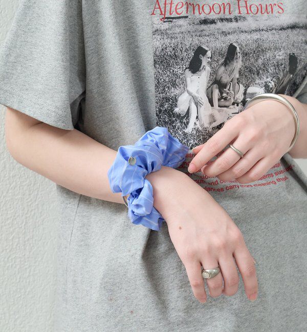  「チャーム付きストライプシュシュ」|その他|