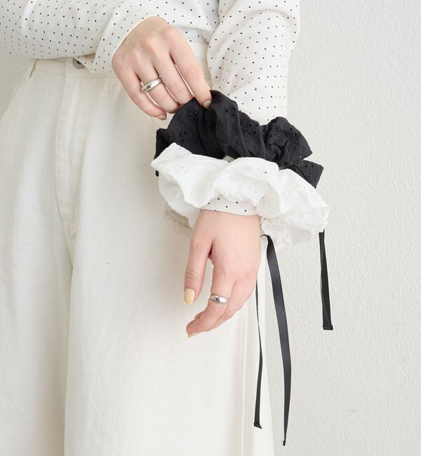  「フラワー刺繍シュシュ」|その他|