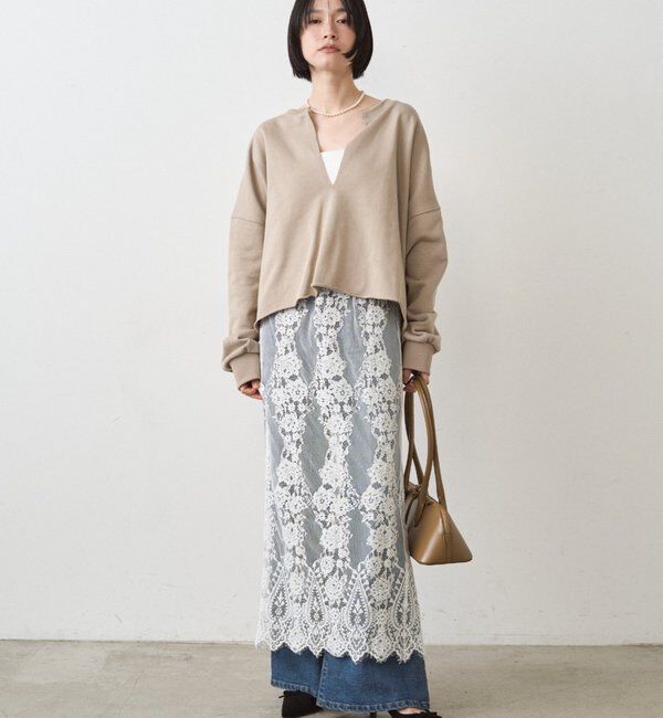  「スキッパーショートスウェット」|Tシャツ・カットソー|