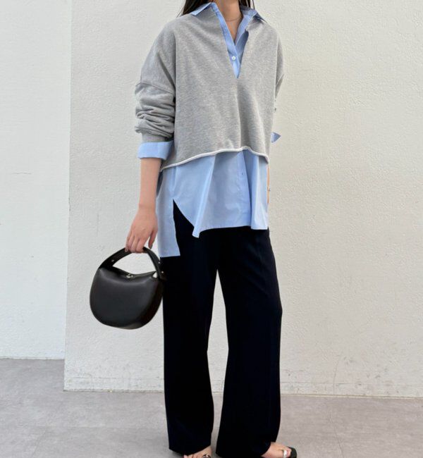  「スキッパーショートスウェット」|Tシャツ・カットソー|