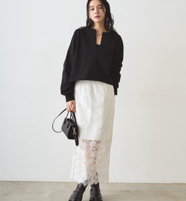  「スキッパーショートスウェット」|Tシャツ・カットソー|