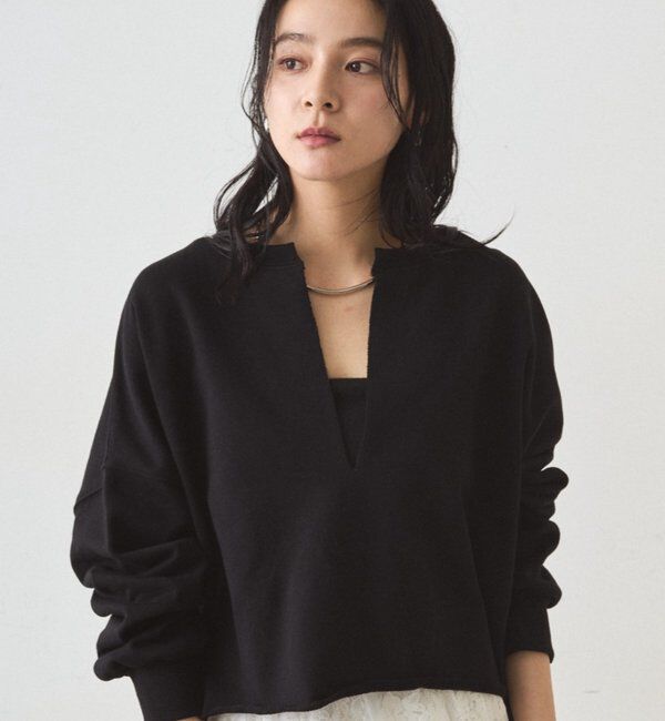  「スキッパーショートスウェット」|Tシャツ・カットソー|