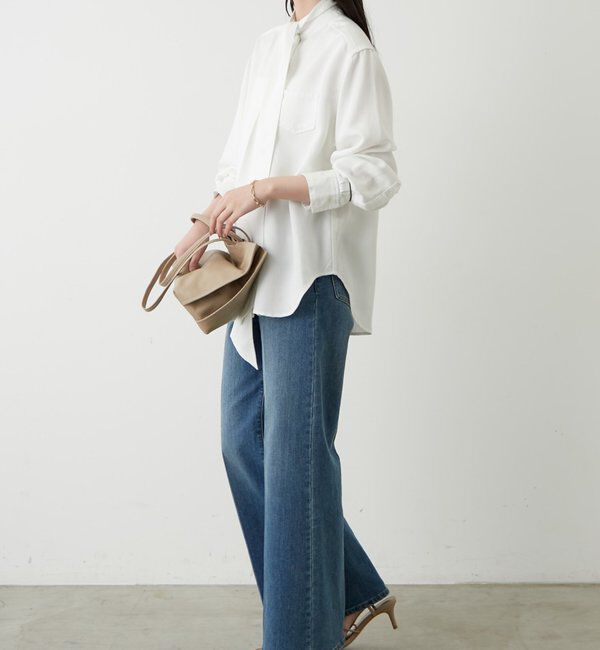  「ライトデニムボウタイブラウス」|シャツ・ブラウス|