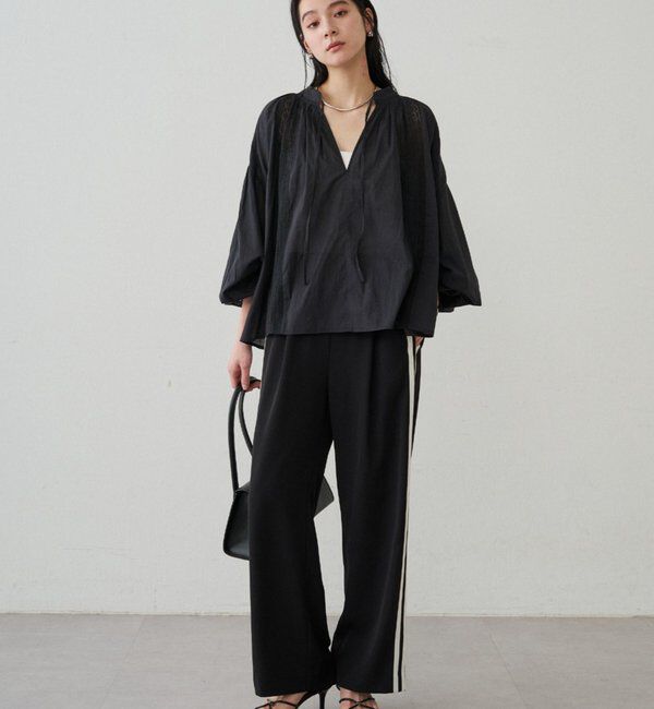  「【INDIA】スキッパーレースブラウス」|シャツ・ブラウス|