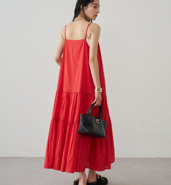  「【INDIA】刺繍ティアードキャミワンピース」|ワンピース|