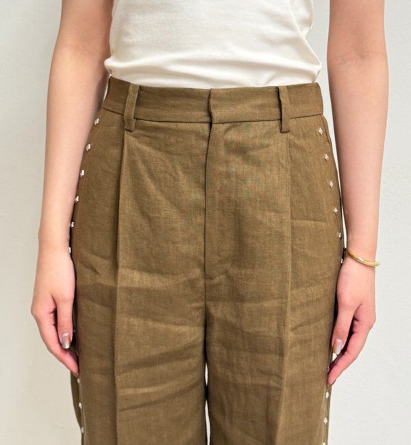  「リネンスタッズパンツ」|チノ|