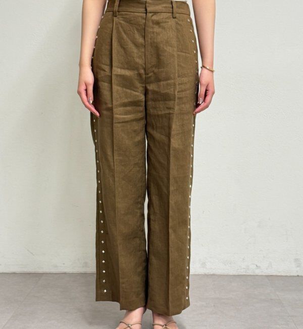  「リネンスタッズパンツ」|チノ|