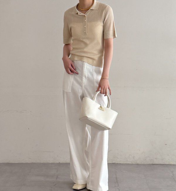  「シアーリブポロニット」|ニット・セーター|