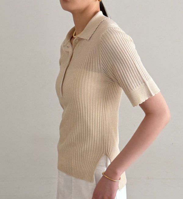  「シアーリブポロニット」|ニット・セーター|