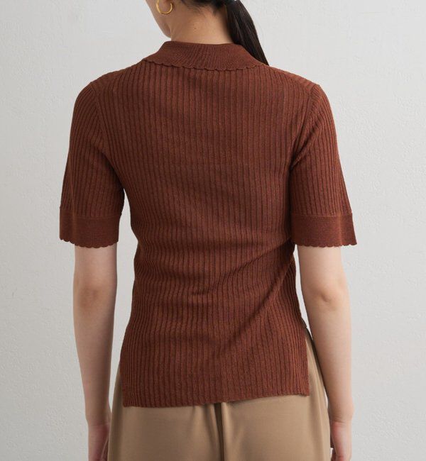  「シアーリブポロニット」|ニット・セーター|