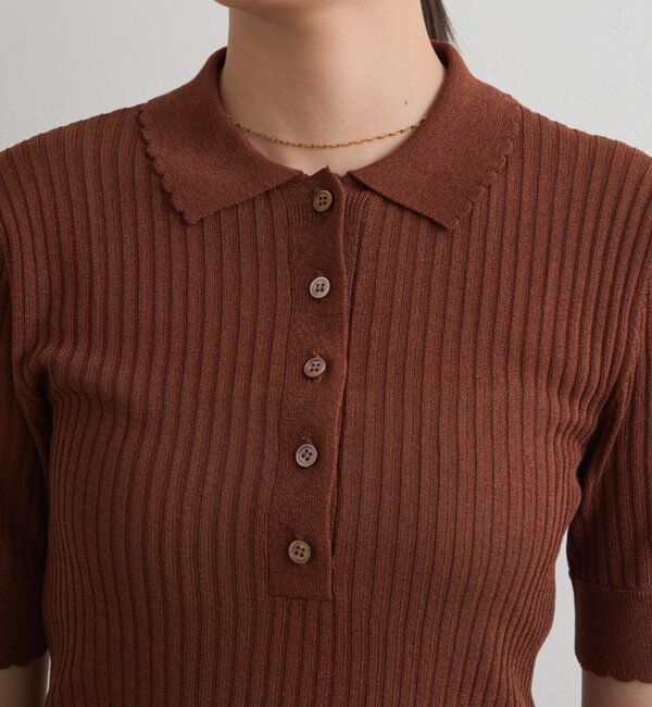  「シアーリブポロニット」|ニット・セーター|