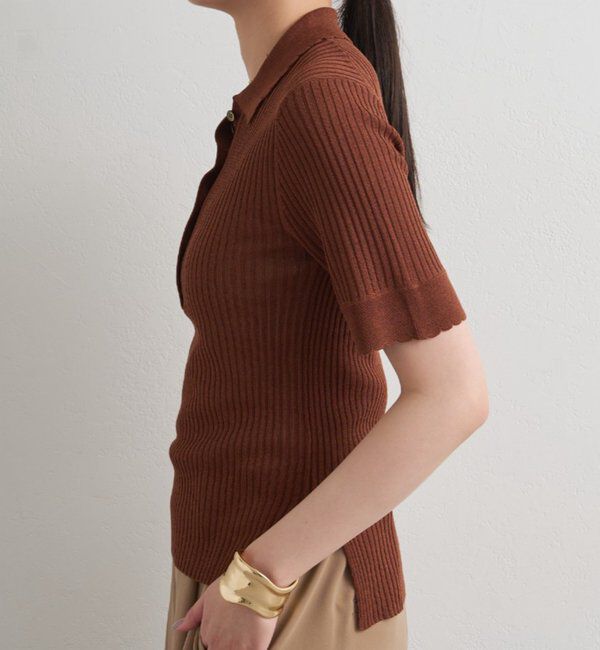  「シアーリブポロニット」|ニット・セーター|