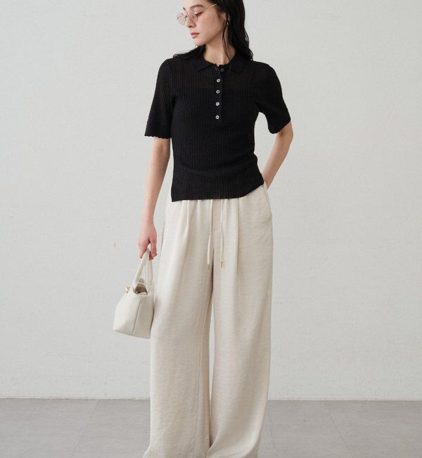  「シアーリブポロニット」|ニット・セーター|