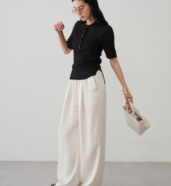  「シアーリブポロニット」|ニット・セーター|