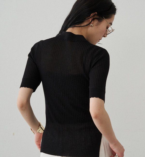  「シアーリブポロニット」|ニット・セーター|