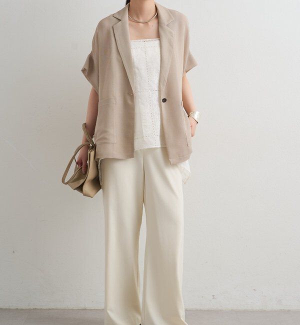  「半袖メッシュジャケット」|テーラードジャケット|