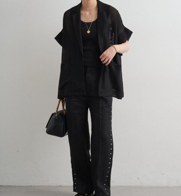  「半袖メッシュジャケット」|テーラードジャケット|