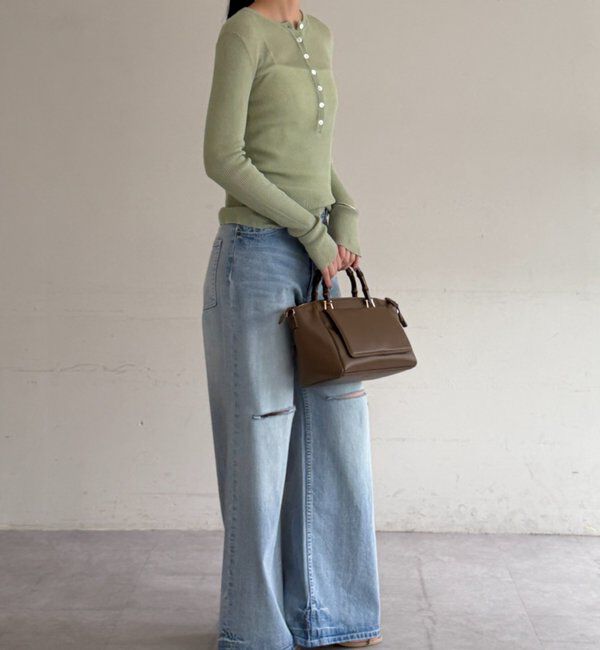  「シアーリブヘンリーニット」|ニット・セーター|